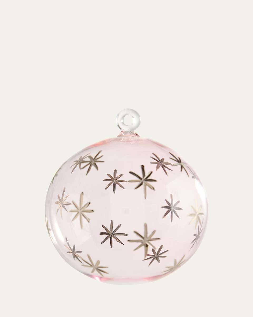 Purple Platinum Stars Christmas Ornament